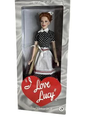 Franklin Mint Lucille Ball I Love Lucy Vinyl Portrait Collector Doll Boxed New